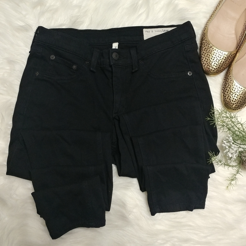 Rag & Bone | The Plush Legging Jean in Black - Picture 10 of 14